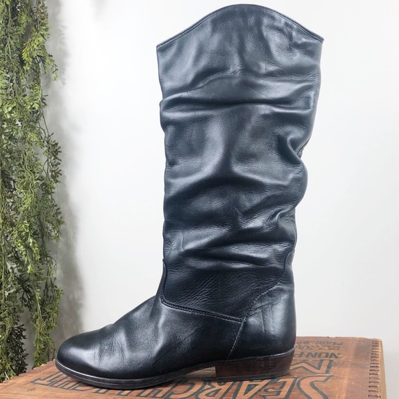 santana canada black leather boots